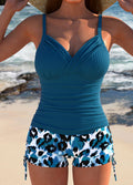 Gabby | Tankini Acanalado con Short Estampado