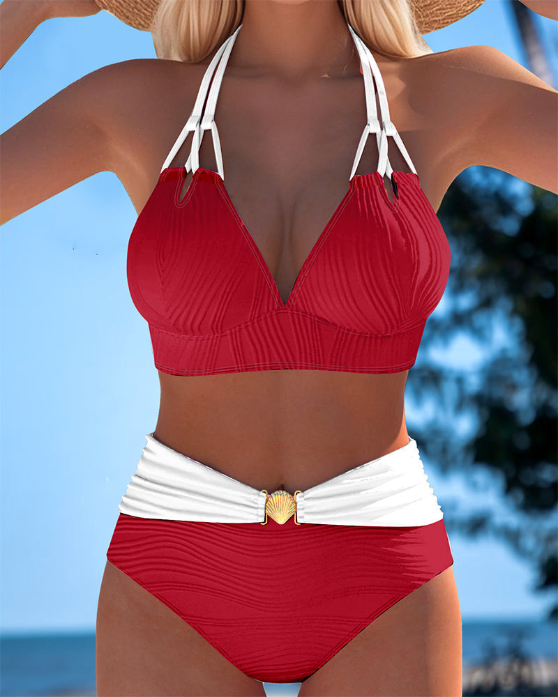 Lily | Bañador de Talle Alto con Doble Tirante Bicolor