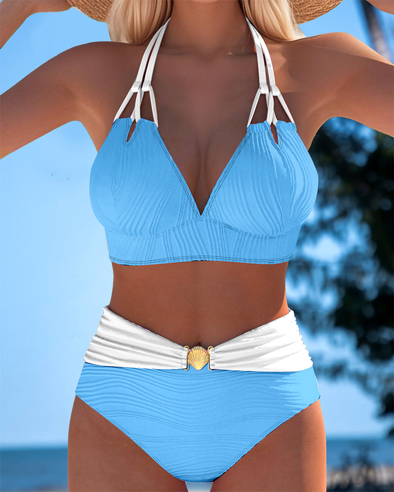 Lily | Bañador de Talle Alto con Doble Tirante Bicolor