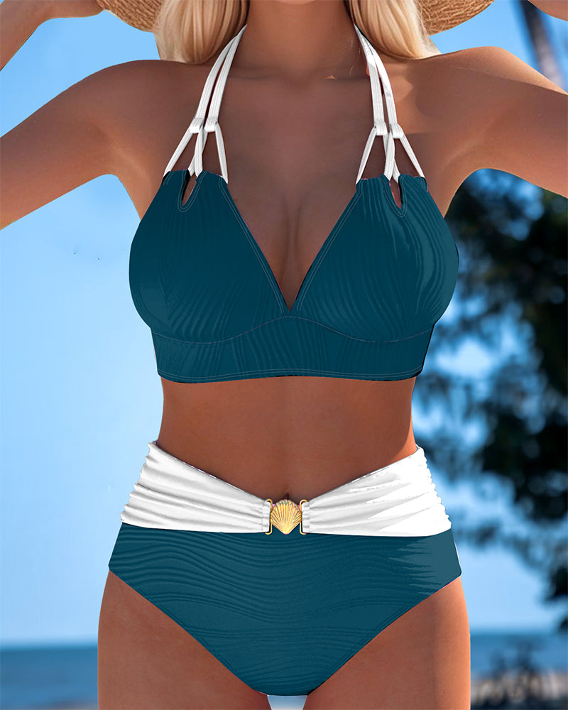 Lily | Bañador de Talle Alto con Doble Tirante Bicolor